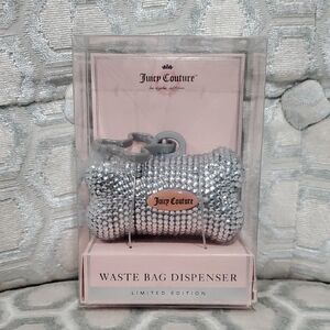 Juicy Couture Sparkling Silver Waste Bag Holder